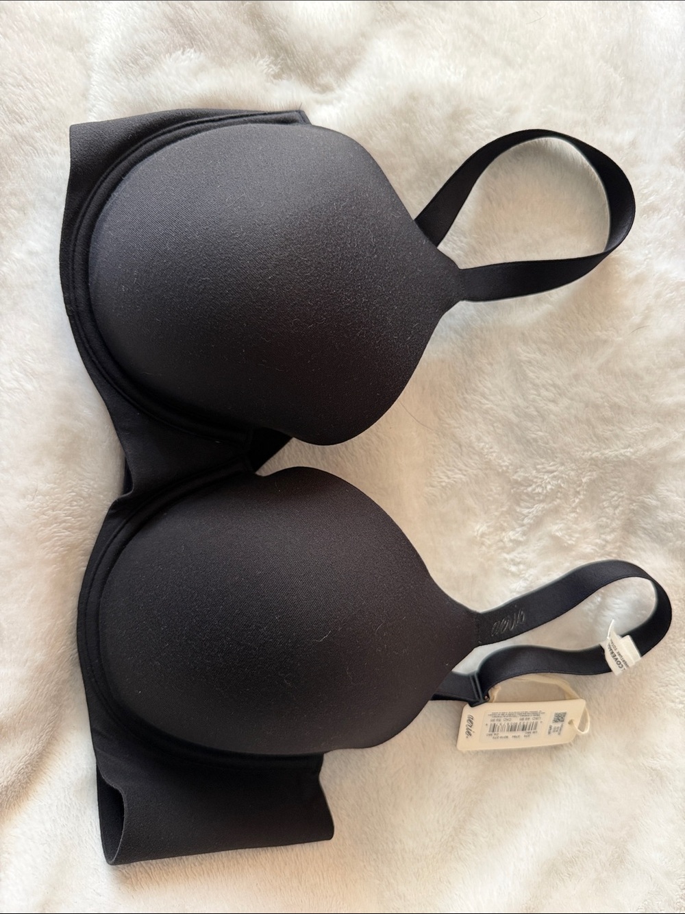 aerie Black Wireless Molded Bra with Smooth Cups